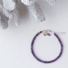 Birdie Amethyst Bird Charm Sterling Silver Artisan hand-made Bracelet everyday jewelry