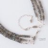 Artisan timeless jewelry Flashy Labradorite Multi Strand Sterling Silver Necklace  fall/winter collection