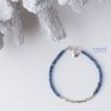 Kyanite and Thai Beads Sterling Silver Charm Bracelet handcrafted everyday jewelry fall/ winter collection