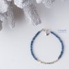 Kyanite and Thai Beads Sterling Silver Charm Bracelet handcrafted everyday jewelry fall/ winter collection