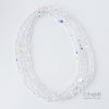 unique designed artisan Long Crystal Sterling Silver Necklace Made With Swarovski Elements