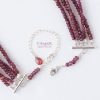 Classy artisan Multi Rhodolite Garnet Sterling Silver Necklace any ocassion fall/ winter collection