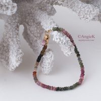 Brliantly alive handmade jewellry Multi Tourmaline 14KT Gold Filled Bracelet fall/winter collection