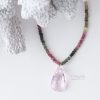 Pink Topaz Tourmaline 14kt Gold Filled Necklace jewelry handmade  fall/winter collection