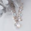 Handmade perfect beach wedding bridal necklace, featuring a playful mix of natural white pearls and crystal Swarovski Elements