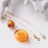Unique look Aura Topaz genuine venetian handcrafted  Murano Glass 14KT Gold Filled Pendant