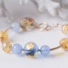 Elegant Aurora Multi Genuine italian  handmade Murano Glass 14KT Gold Filled Charm Bracelet