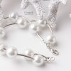 fall/winter collection Unique jewelry handcrafted bridal elegant White South Sea Shell Pearls Double Strand Sterling Silver Bracelet